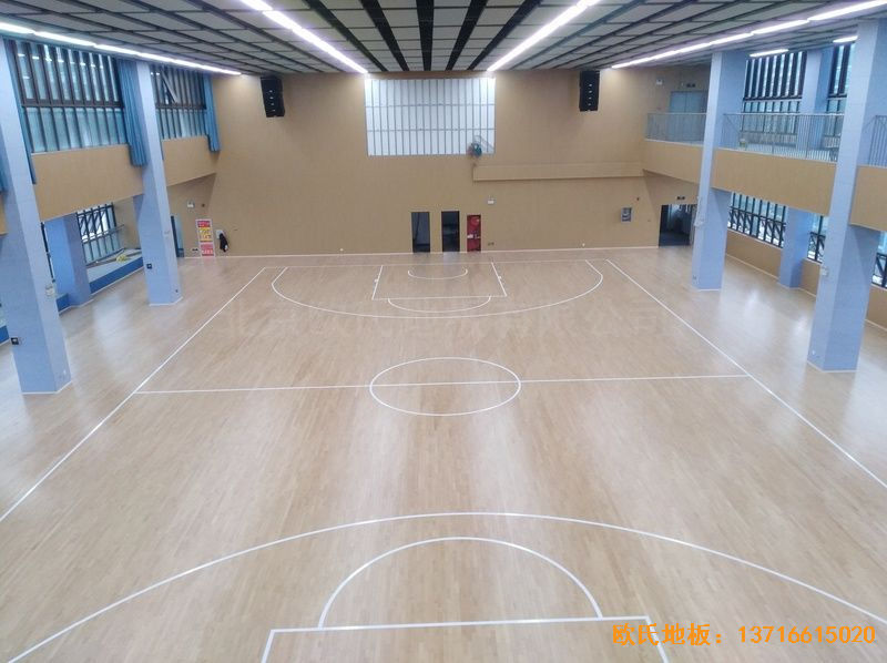 安徽合肥第十一中学体育地板安装案例