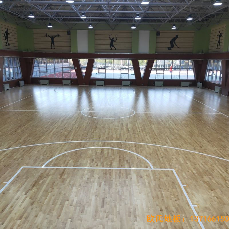 山西晋中榆次王湖小学体育地板施工案例