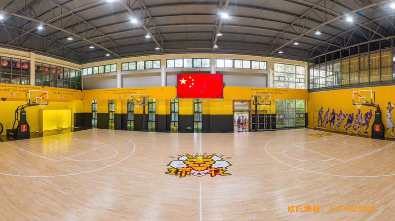 江苏扬州海兰德琼花篮球馆运动地板铺装案例