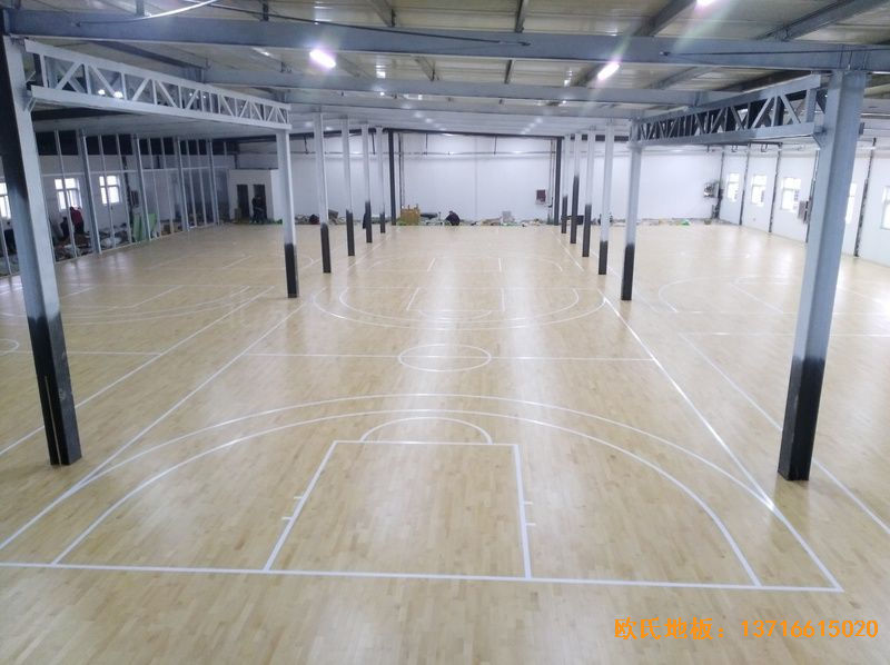 河南濮阳永康篮球训练中心运动地板铺装案例