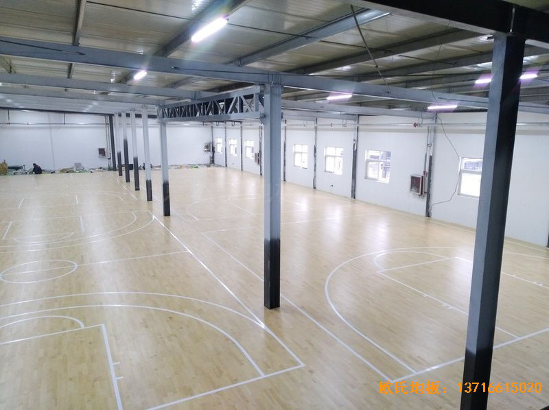 河南濮阳永康篮球训练中心运动地板铺装案例