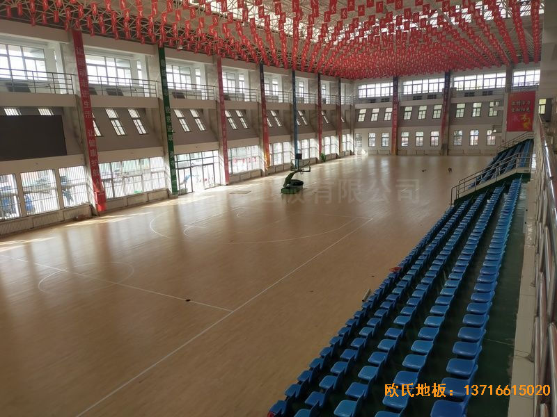 鄂尔多斯准格尔旗世纪中学体育木地板铺装案例