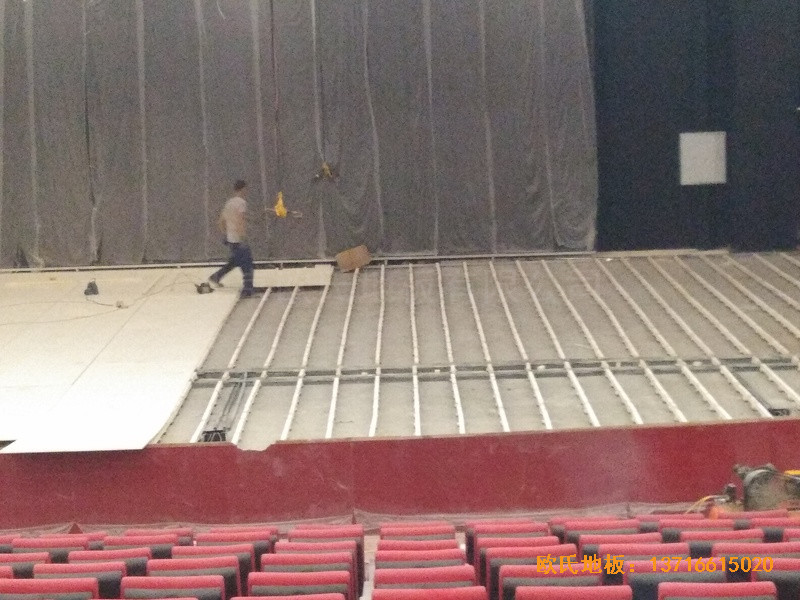 唐山师范学院舞台体育木地板铺装案例0