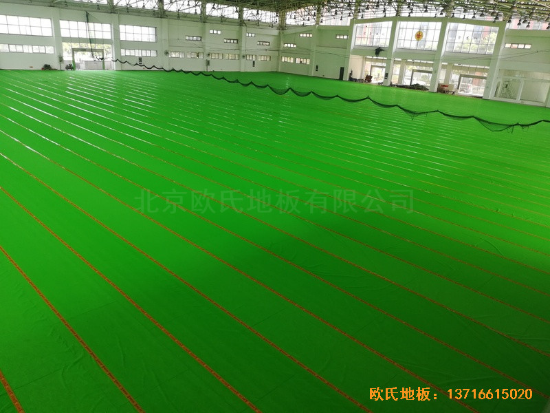 武汉体育学院运动木地板安装案例2