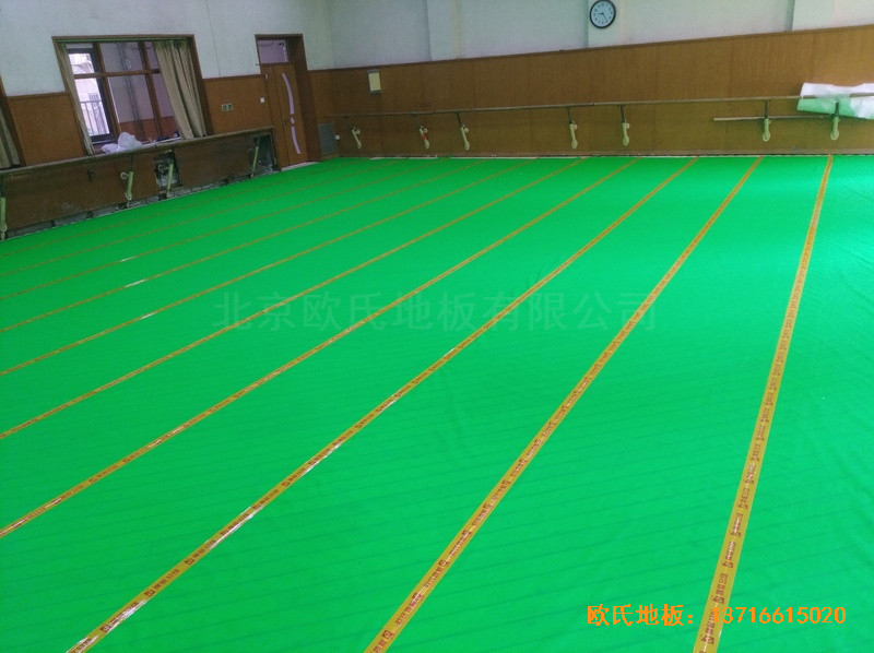 北京舞蹈学院体育地板铺设案例2
