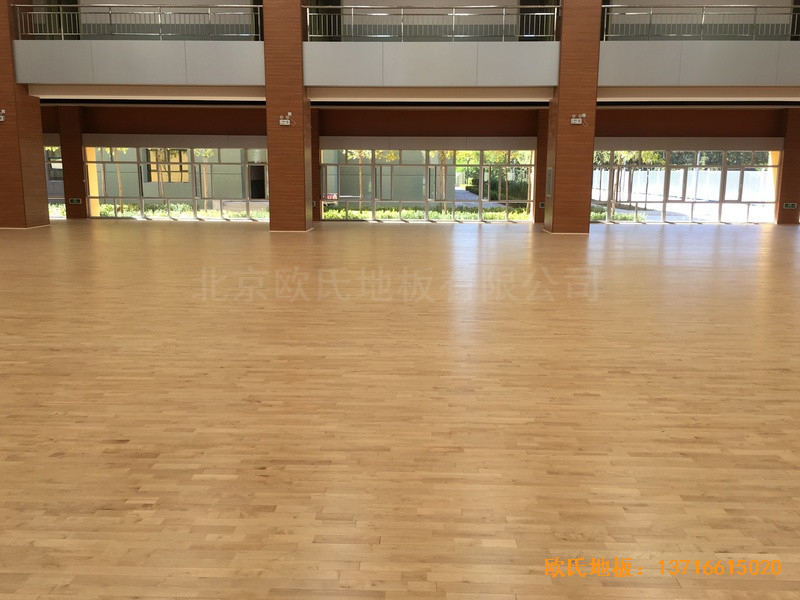 山西晋中榆次区寇村小学运动馆体育地板施工案例0