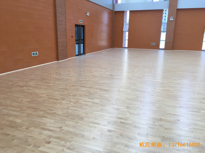 山西晋中榆次区寇村小学运动馆体育地板施工案例1