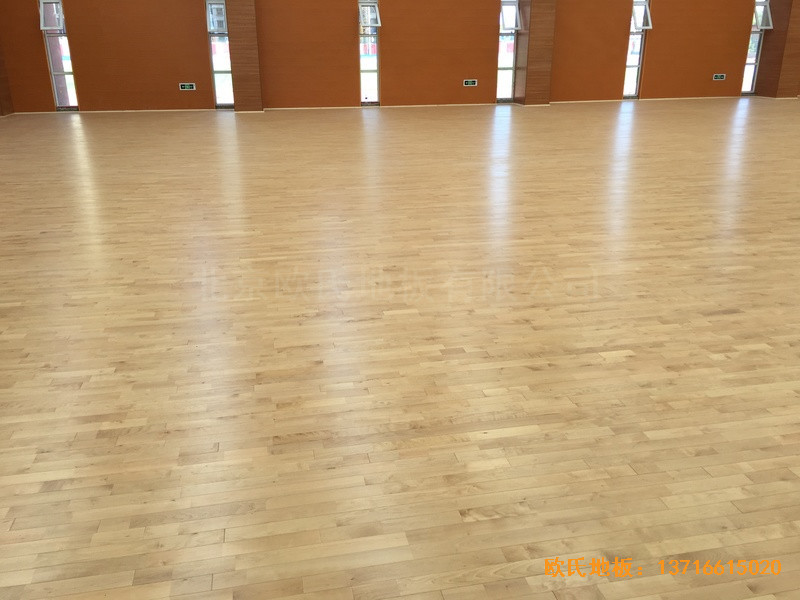 山西晋中榆次区寇村小学运动馆体育地板施工案例2