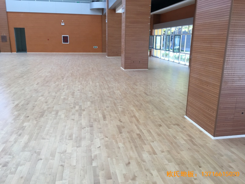 山西晋中榆次区寇村小学运动馆体育地板施工案例3