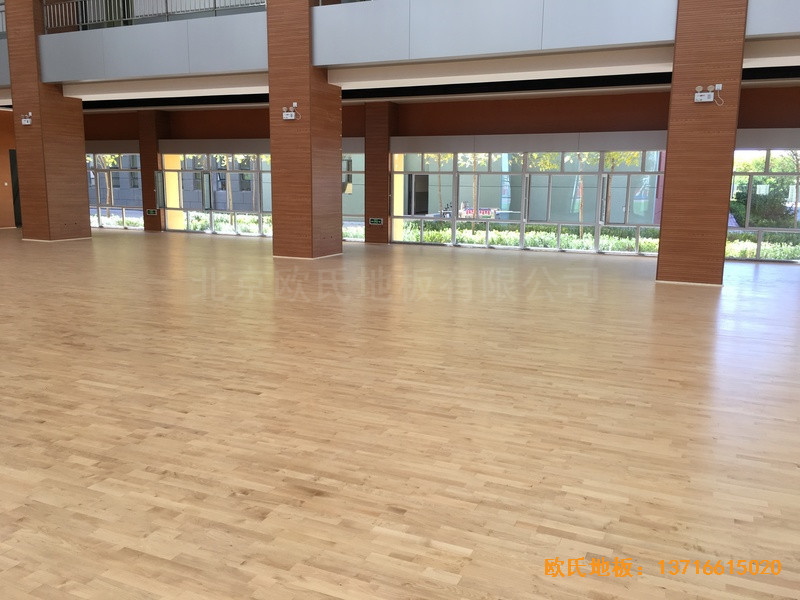 山西晋中榆次区寇村小学运动馆体育地板施工案例4