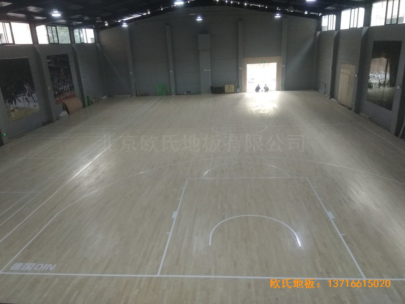 山西长治双创梦工厂篮球体育地板安装案例5