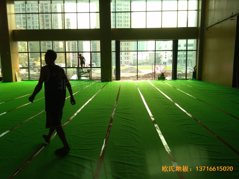 新疆昌吉职工活动中心运动木地板安装案例2