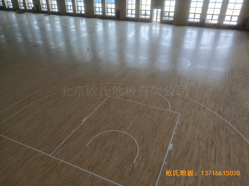 榆林神华煤制油公司篮球馆运动地板铺设案例4