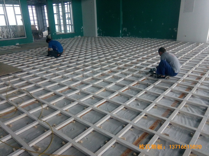 江苏南京汉风公司篮球馆体育地板安装案例2