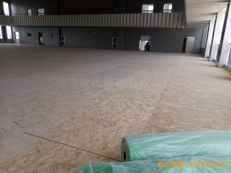 乐清中学篮球馆运动地板铺装案例2