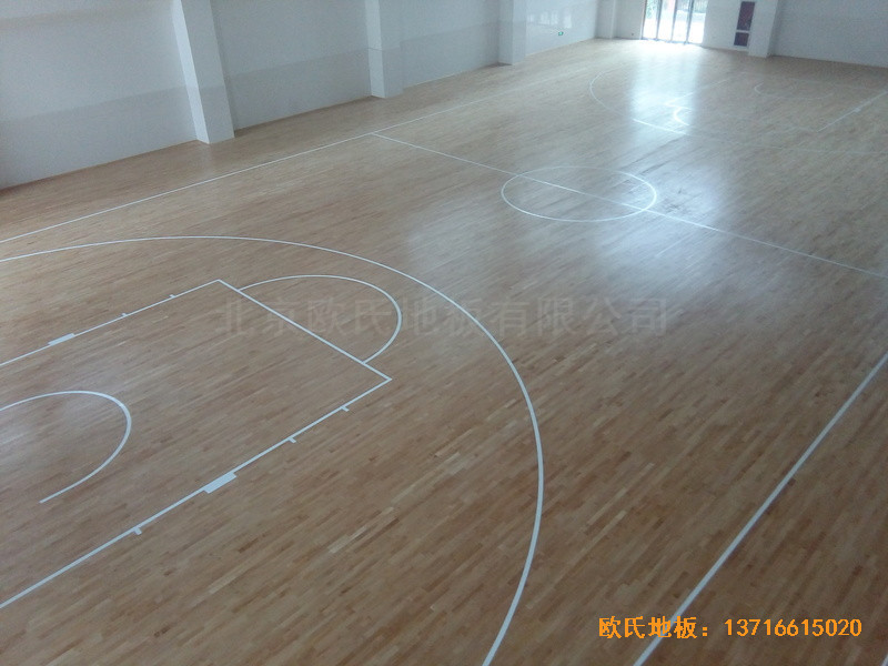河南洛阳伊水小学篮球馆运动地板安装案例0