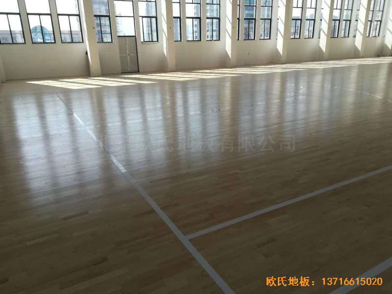 浙江台州温岭消防大队篮球馆运动地板铺装案例4