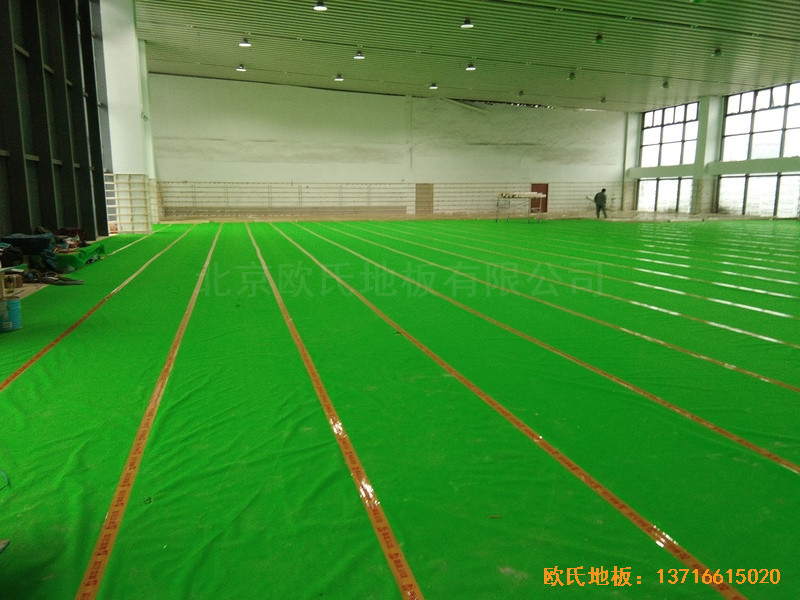 浙江宁波东体篮球馆体育地板铺装案例2