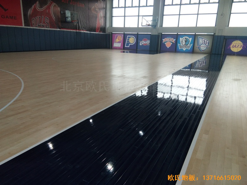 浙江宁波东体篮球馆体育地板铺装案例3