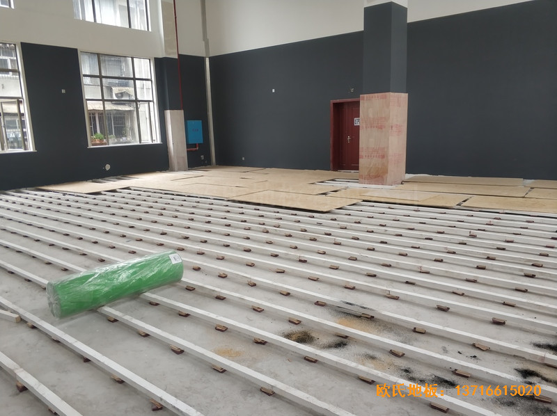湖南常德人民银行运动馆运动地板铺设案例2