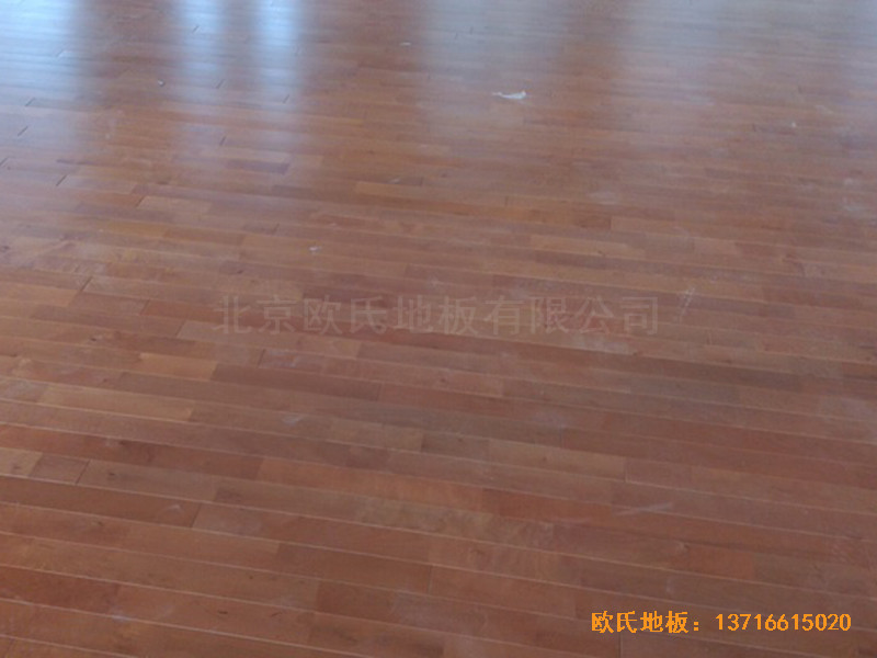 甘肃天水清水县农业学院篮球馆体育木地板安装案例4