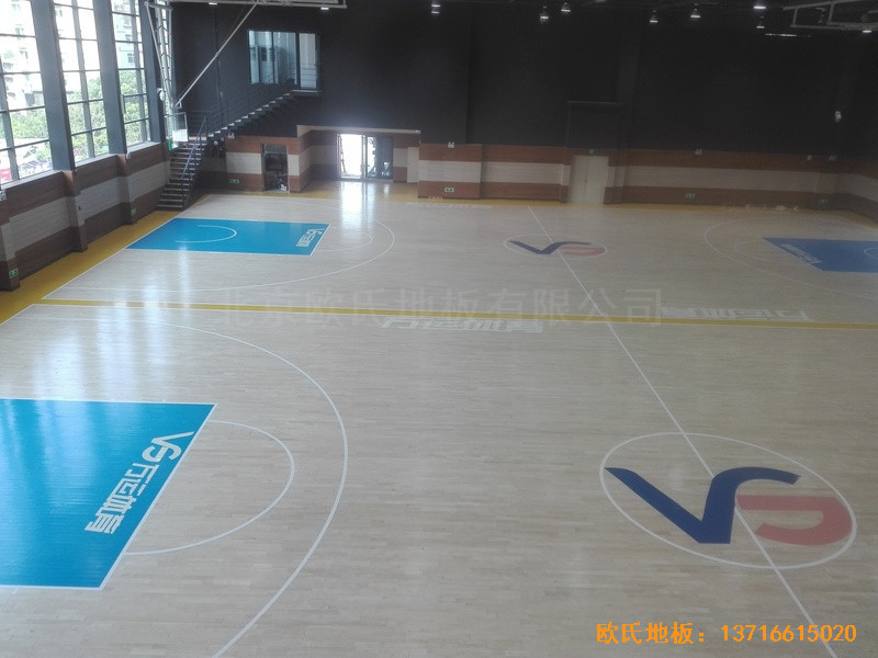 长沙万科金域行业体育馆运动地板施工案例0