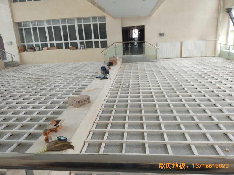 青海海宴路77号地质科大楼运动场所运动地板安装案例1