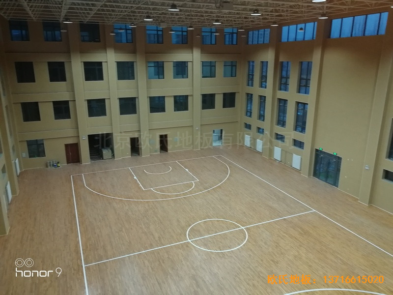 青海西宁大通消防大队篮球馆体育地板铺装案例4