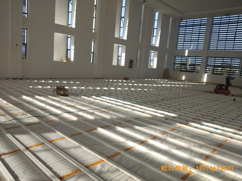云南高速管理中心篮球馆体育地板铺装案例1
