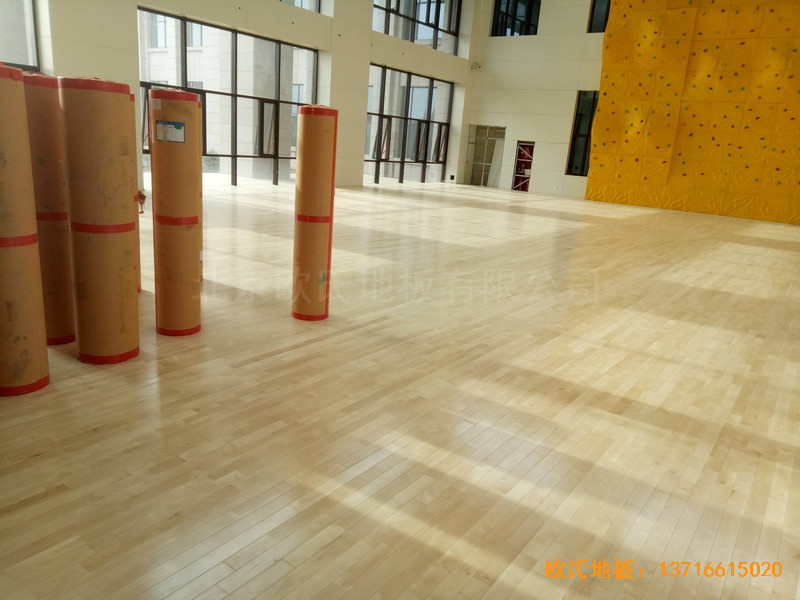 内蒙古乌兰察布公安局训练厅体育地板安装案例4