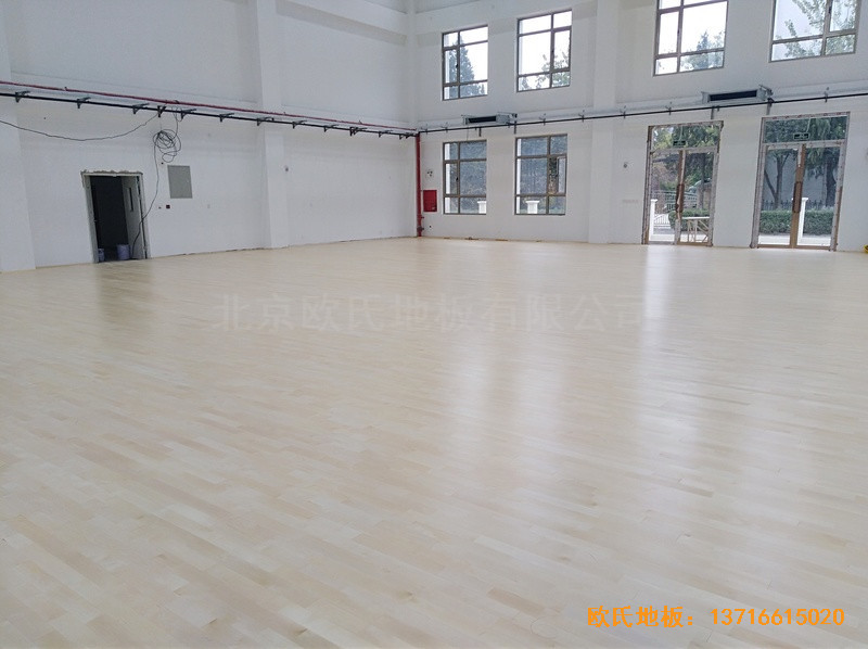 北京良乡1534部队运动馆体育木地板铺装案例4