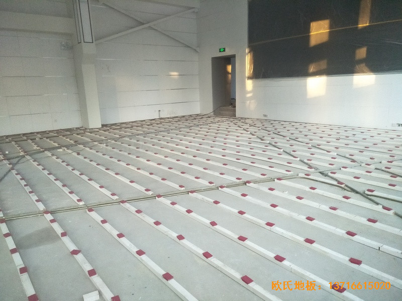 北京铁路局供电段运动馆体育地板安装案例1