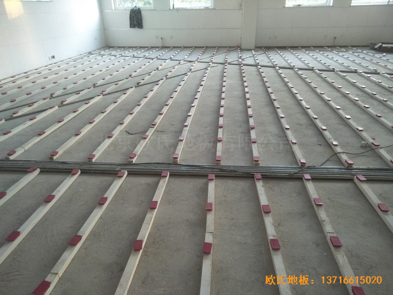 北京铁路局供电段运动馆体育地板安装案例2
