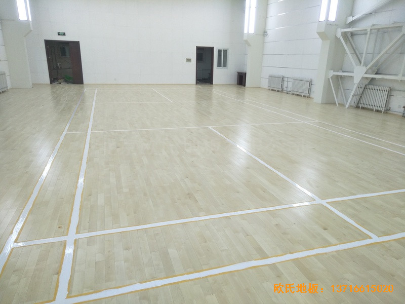 北京铁路局供电段运动馆体育地板安装案例4
