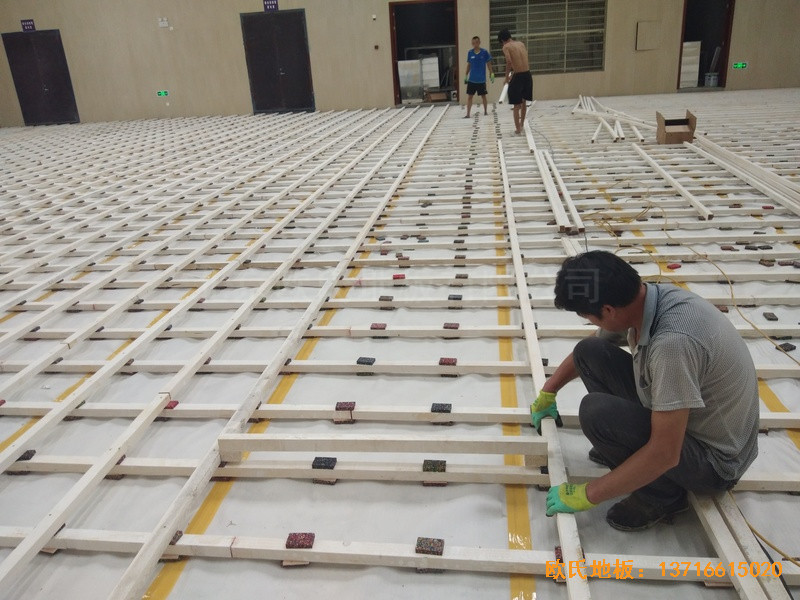 南充特战训练基地篮球馆体育地板铺设案例1