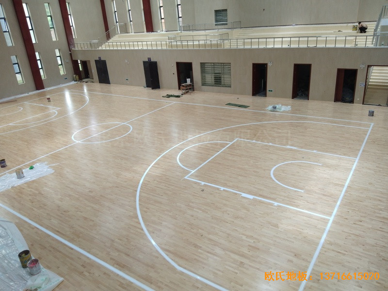 南充特战训练基地篮球馆体育地板铺设案例4