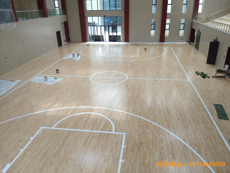 南充特战训练基地篮球馆体育地板铺设案例5