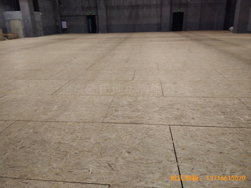 厦门华美空间篮球馆运动木地板铺设案例2