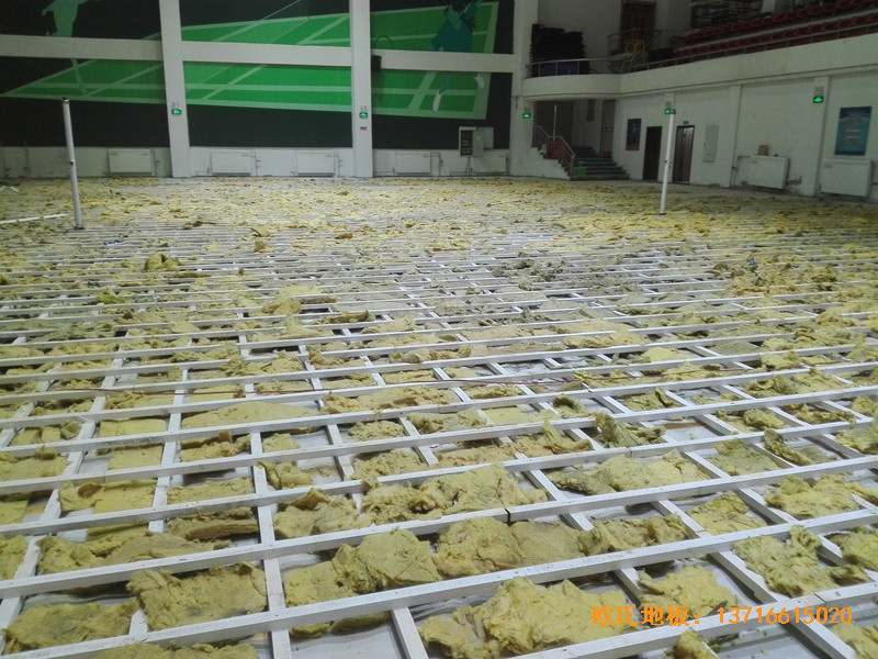 吉林国电双辽发电厂体育馆运动地板安装案例1