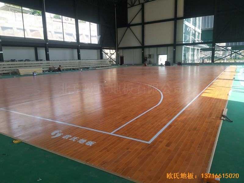 四川泸州合江县人民法院篮球馆运动地板铺装案例0