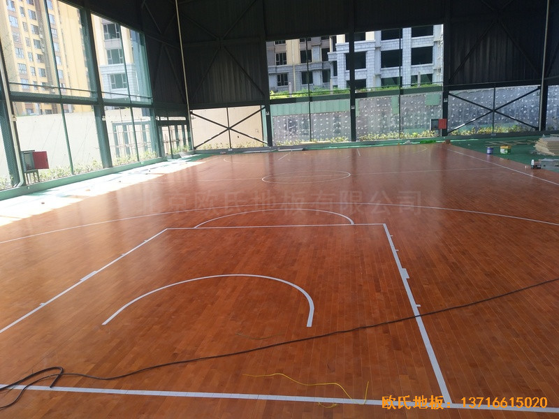 四川泸州合江县人民法院篮球馆运动地板铺装案例4
