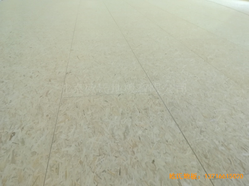 宁夏银川试验中学篮球馆运动木地板安装案例2