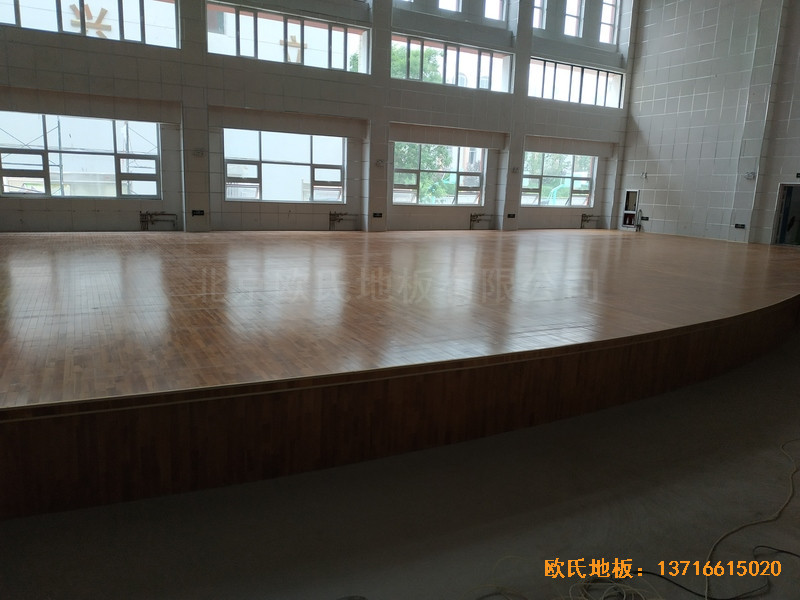 宁夏银川试验中学舞台体育地板铺装案例4
