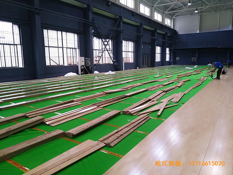 山东同昌23号篮球馆运动地板安装案例3