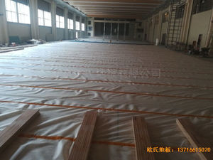 陕西榆林神木何家塔煤矿运动木地板铺装案例