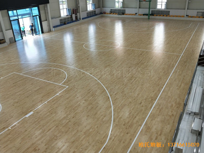 山西晋城宏圣科威公司篮球馆运动地板铺装案例