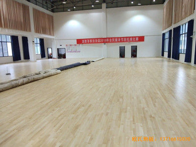 广西龙胜县党校运动馆体育地板施工案例