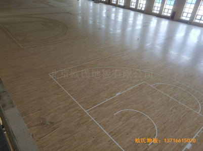 榆林神华煤制油公司篮球馆运动地板铺设案例