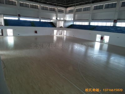 江西赣州天娇中学运动馆体育木地板安装案例