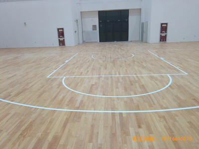 银川北师大银川小学篮球馆运动木地板安装案例